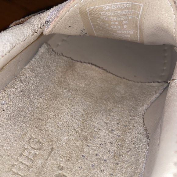 Ronnie Fieg x Sebago Tan Suede Fringe Leather Dockside Moccasins Men’s 9.5 M - Picture 10 of 11